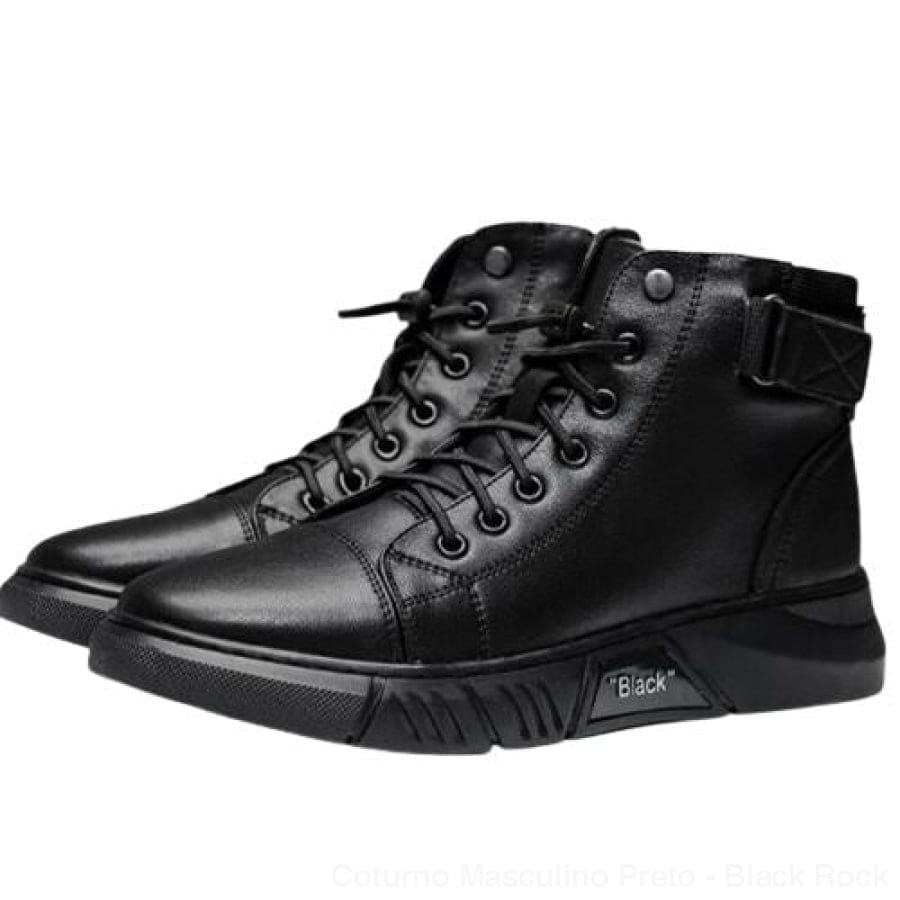 Bota Coturno Masculino Preto Rock ConfortPro™